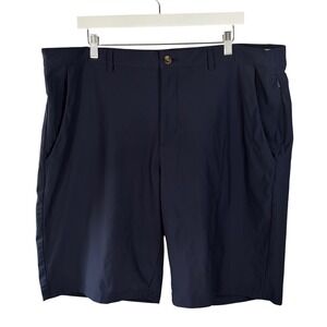 JMIERR Mens Golf Shorts Navy Blue Flat Front Performance Size 42‎ 100% Polyester
